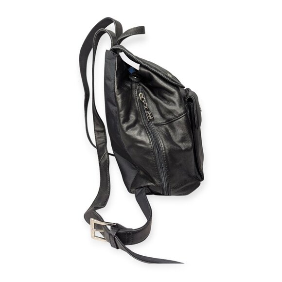 Wilsons Leather Pelle Studio Black Soft Leather Backpack Purse - Picture 3 of 16